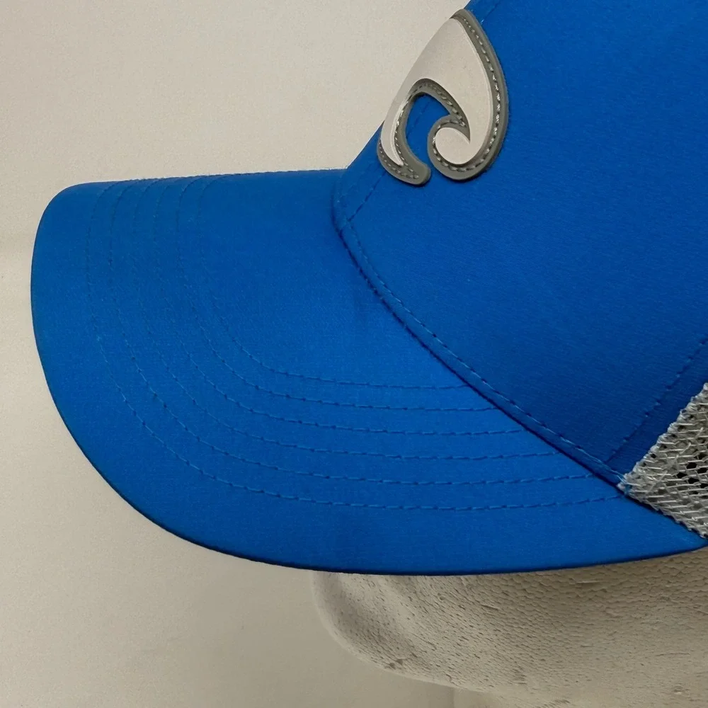 Costa Del Mar Blue Grey Trucker Hat Snapback Mesh Fishing Cap FQS900226 600U